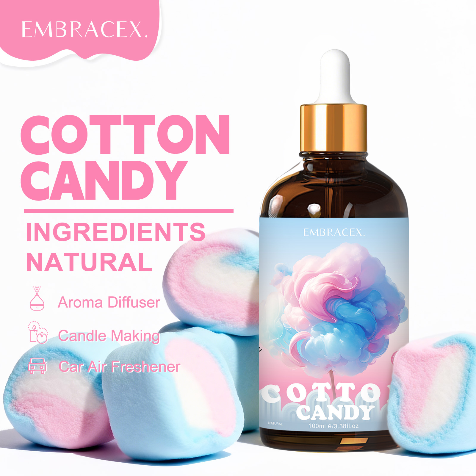 100ml コットンキャンディフレグランスオイル ディフュー - Candle Supplies Free Shipping のレビューと価格