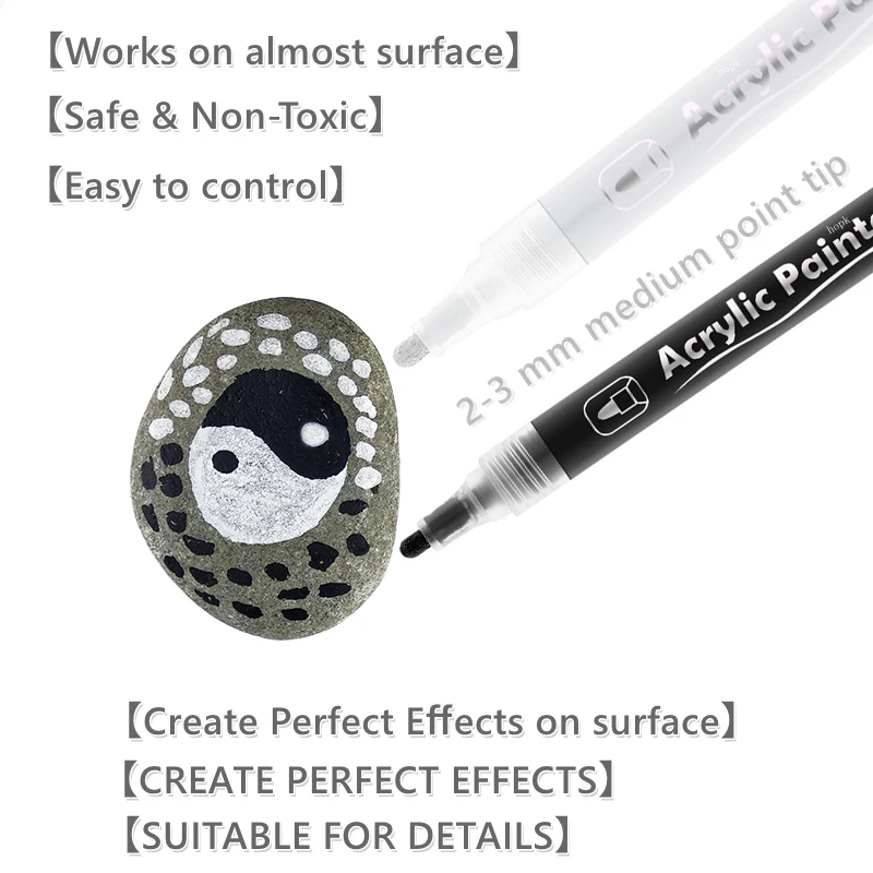 アクリル絵筆,3ピース/セット,岩,石,セラミック,ガラス, - Copic Marker Classic のレビューと価格