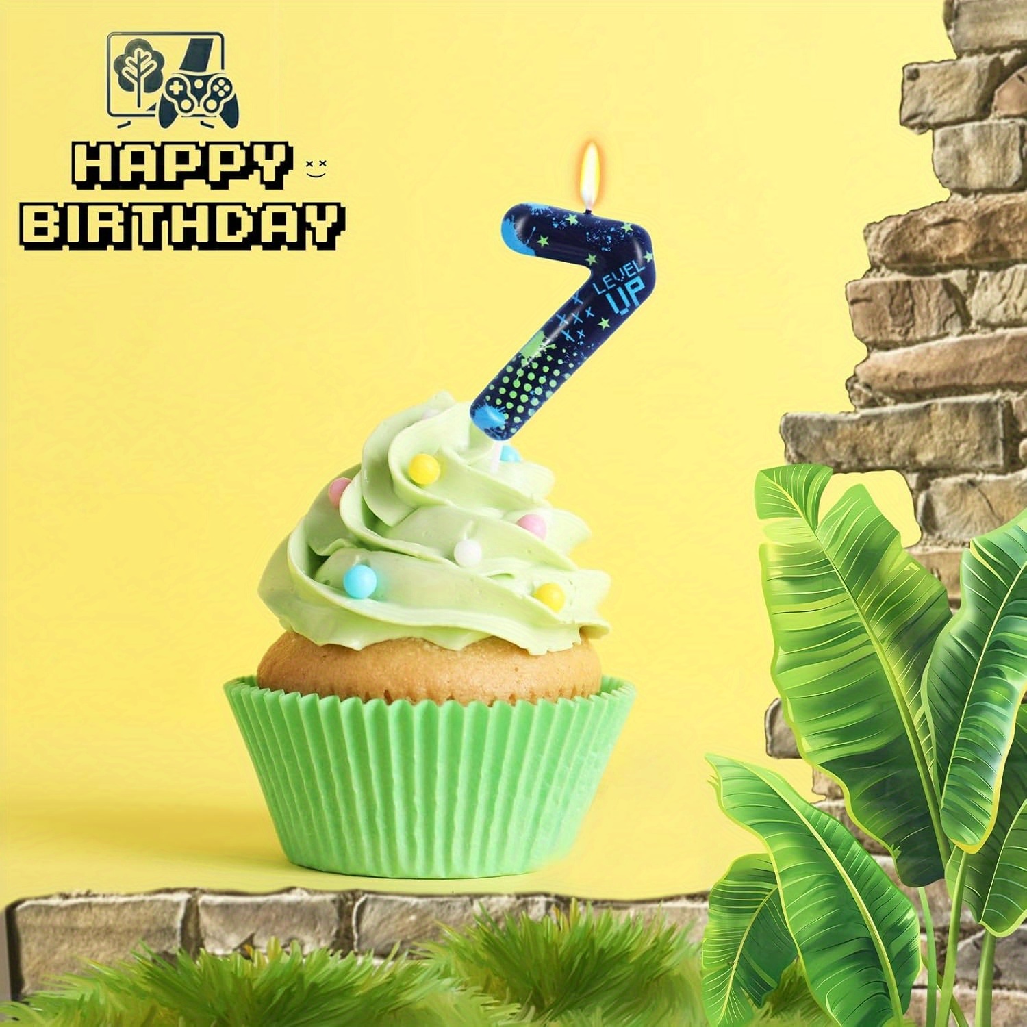 青いゲームボーイ 0-9 数字の誕生日キャンドル、ビデオゲー - Candle Supplies Free Shipping のレビューと価格