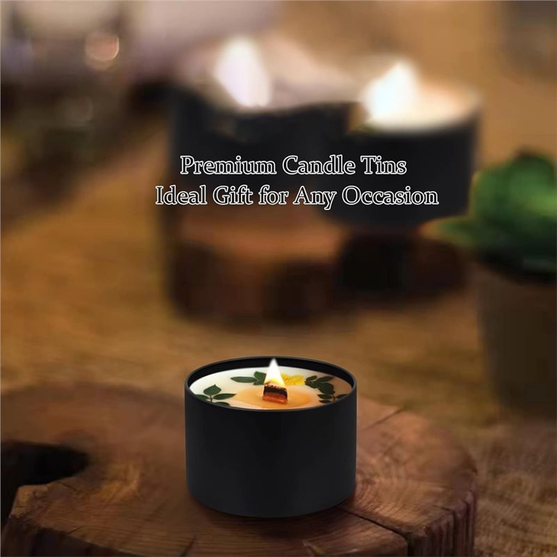 B03C-24個入りキャンドル缶（蓋付き）、金属製キャンドル - Metal Tin Lid 4Oz のレビューと価格