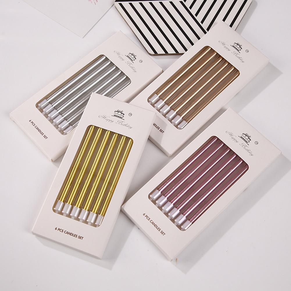 6/18個入り メタル ゴールド シルバー 誕生日キャンドル - Candle Supplies Free Shipping のレビューと価格