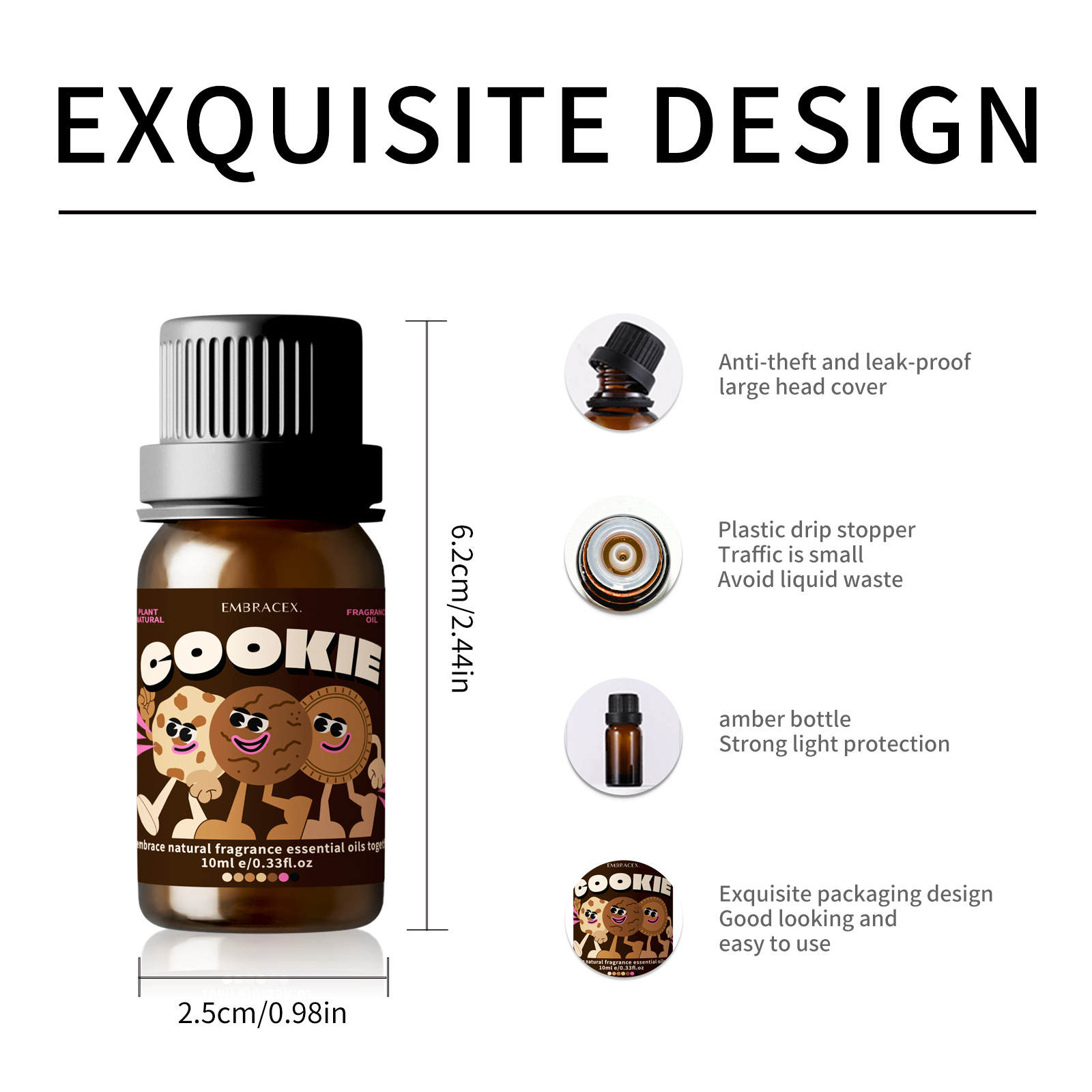 10ml クッキー型フレグランスオイル リードディフューザー - Candle Supplies Free Shipping のレビューと価格