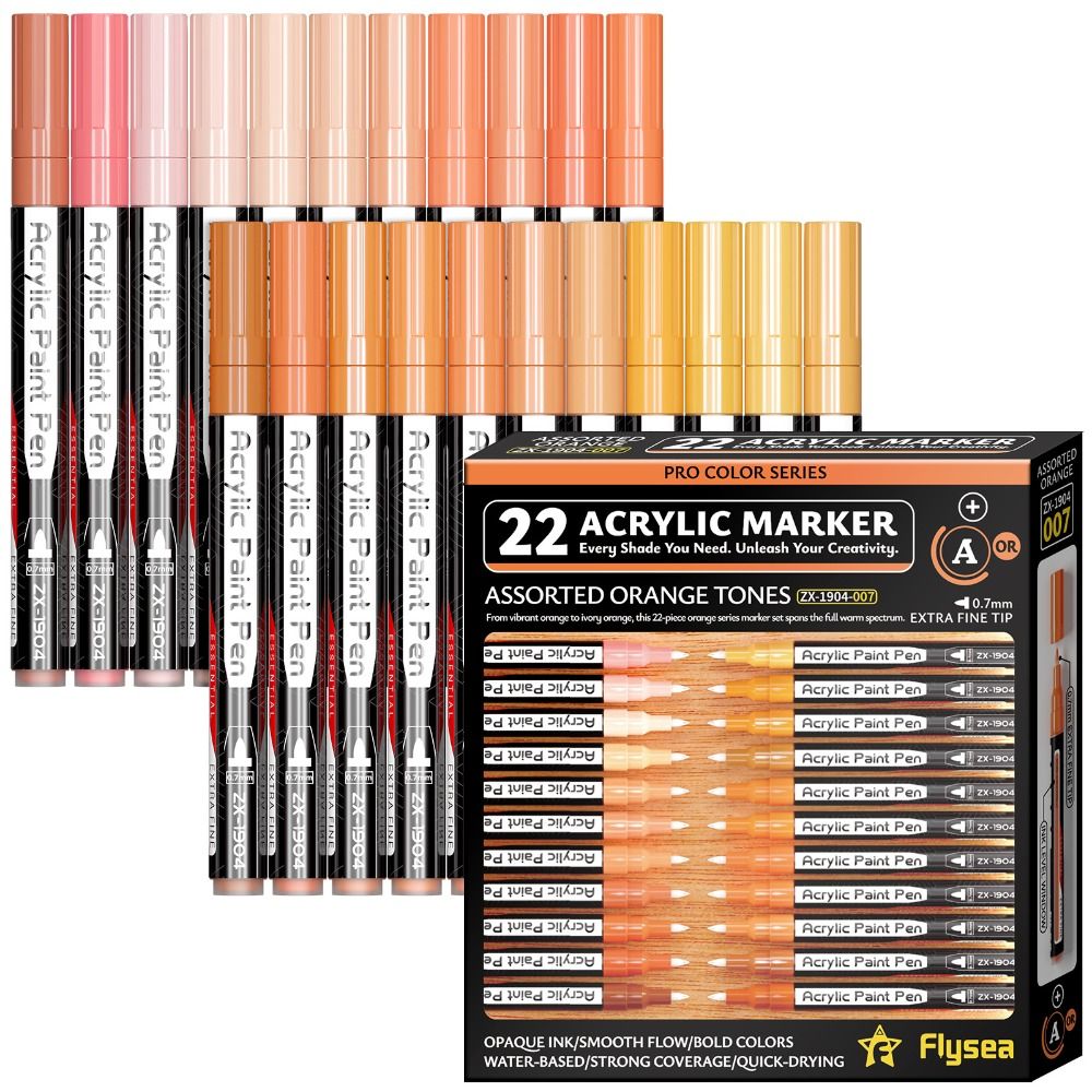22本入り 0.7mm極細アクリル絵の具ペン 無毒水性プロカ - Copic Marker Classic のレビューと価格